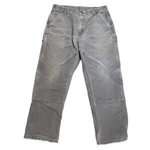 Carhartt Double Knee Work Pants Gravel Gray 36x30 (Made in Mexico of USA Fabric)